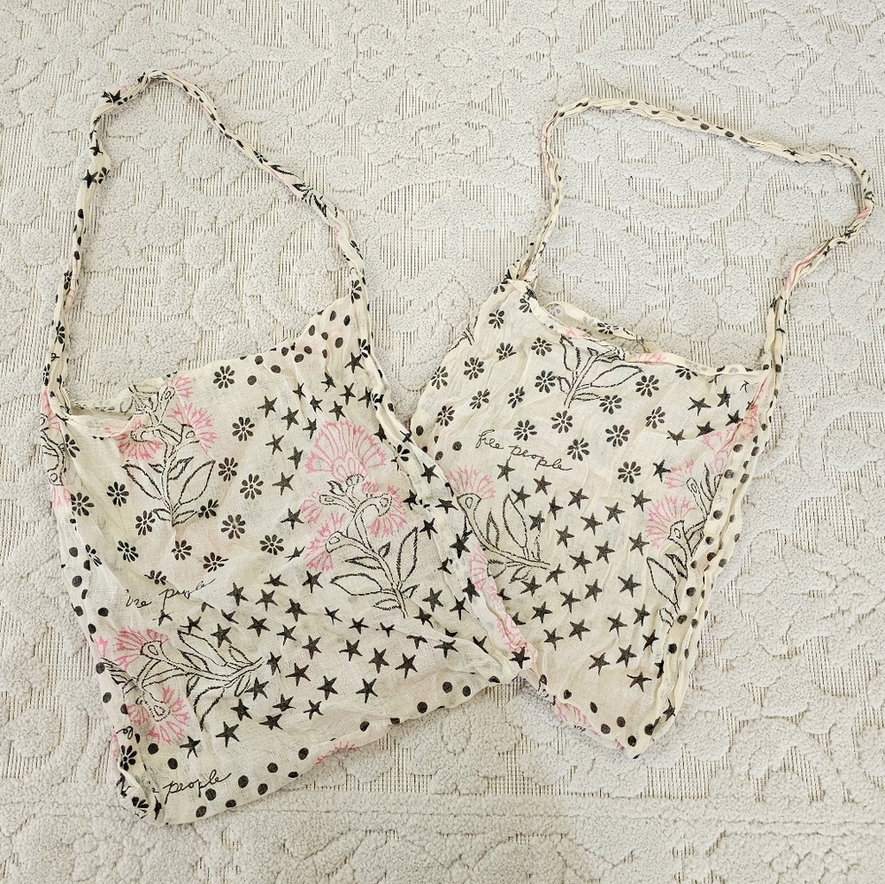 2 Free People Farmers Market Shopping Tote Bags